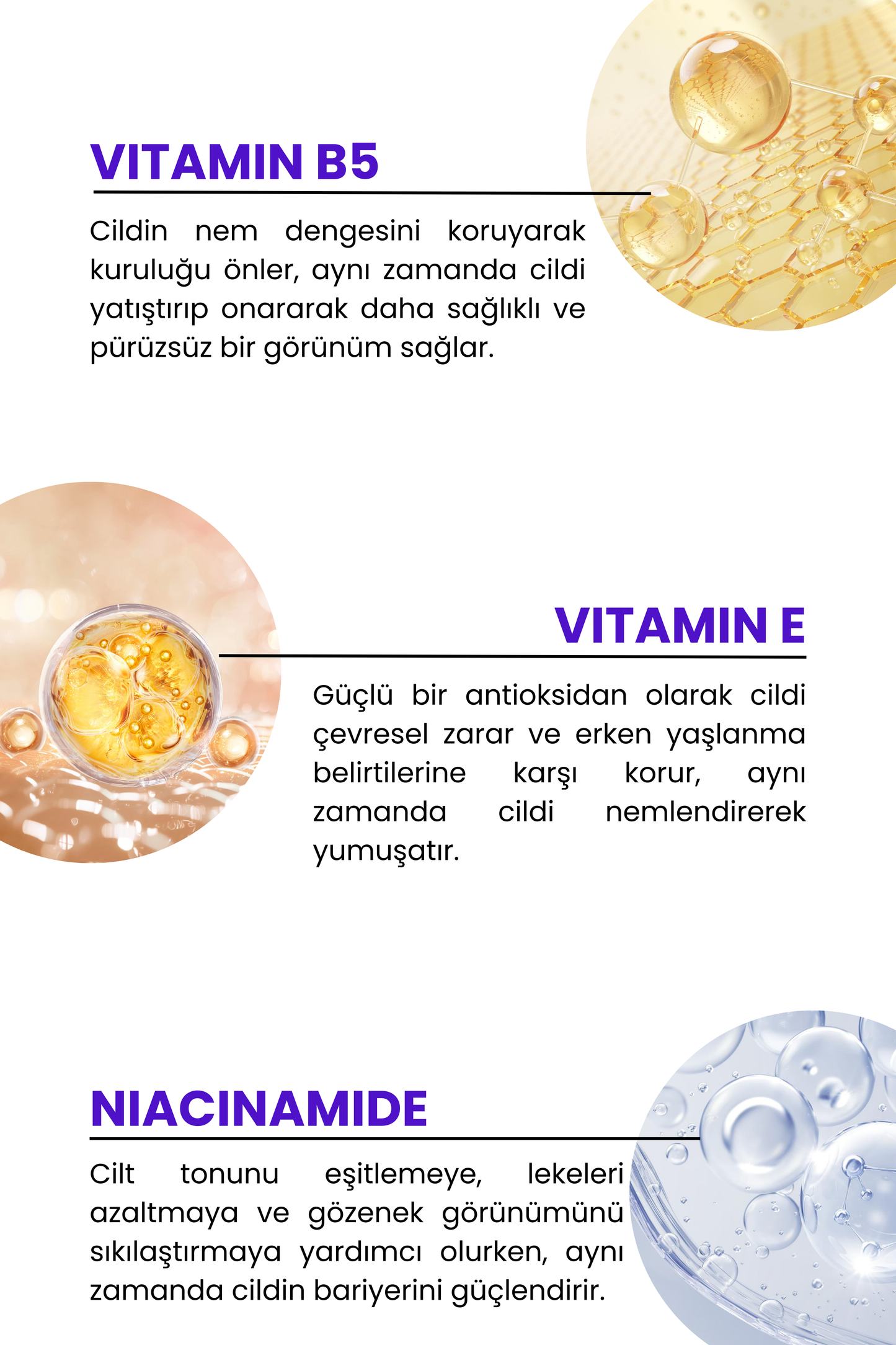 Kolajen Cilt Bakım Serumu, Yaşlanma Karşıtı, 30ml (Collagen 1% + Panthenol 2% + Vitamin E 1%)
