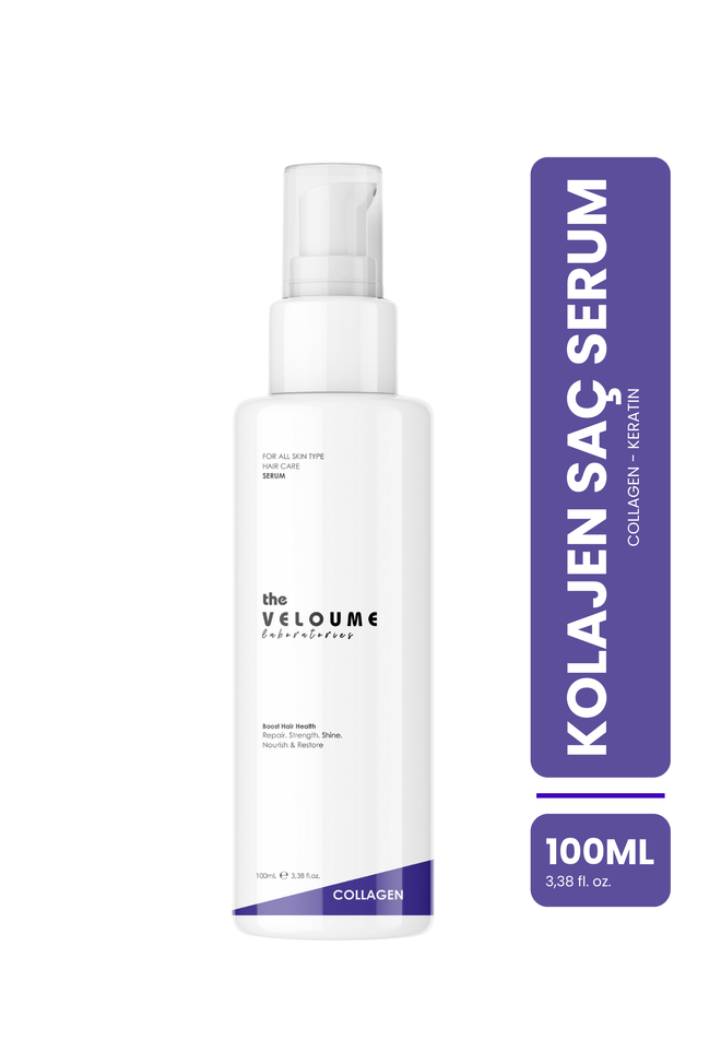 Kolajen Saç Bakım Serumu, Keratin Saç Serumu, Dökülme Karşıtı, 100ml (Collagen 1% + Keratin 2%)
