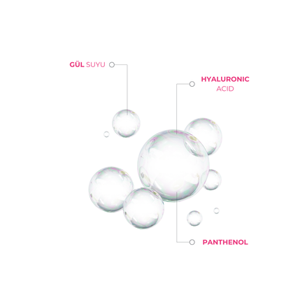 3 Aktif Yüz Temizleme Köpüğü, Gözenek Sıkılaştırıcı, 200ml (Hyaluronic Acid + Panthenol + Gül Suyu)