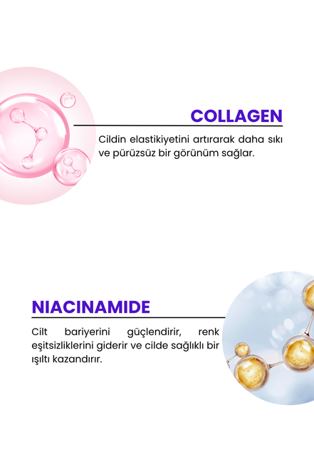 Kolajen Krem, Niacinamide, Yaşlanma Karşıtı Aydınlatıcı Krem, 50 ml