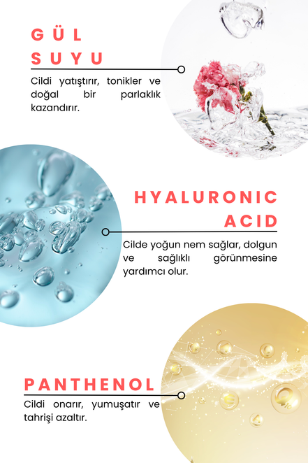 Hyaluronic Acid - Panthenol - 3 Aktif Yüz Temizleme Köpüğü, Gözenek Sıkılaştırıcı, 200ml