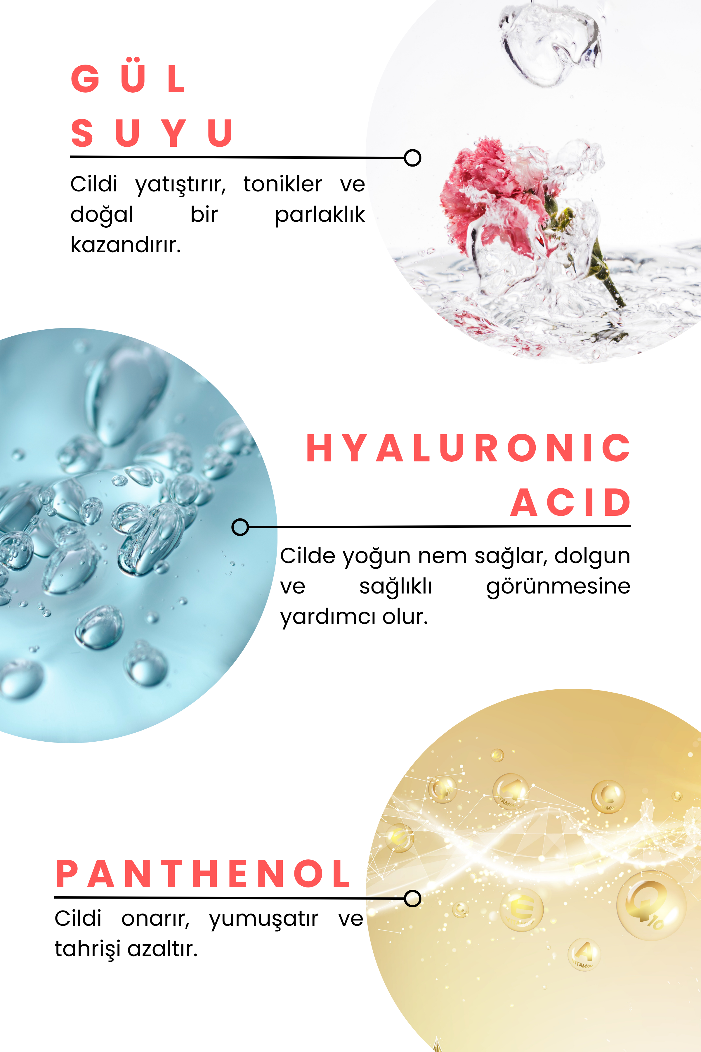Hyaluronic Acid - Panthenol - 3 Aktif Yüz Temizleme Köpüğü, Gözenek Sıkılaştırıcı, 200ml