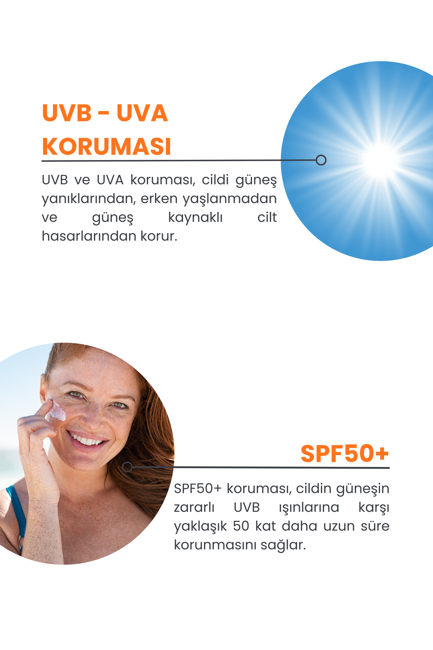 Yüksek Koruyucu Nemlendirici Güneş Kremi SPF50+, 50ml (PA++++)