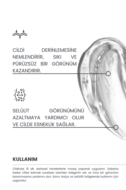 Sıkılaştırıcı Vücut Jeli, Selülit Karşıtı Ve Çatlak Giderici, Doğal Biberiye Yağı, 200 ml