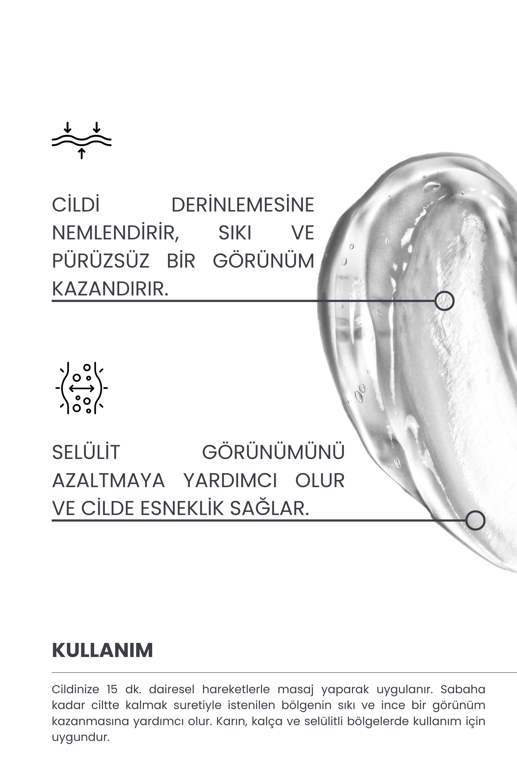 Sıkılaştırıcı Vücut Jeli, Selülit Karşıtı Ve Çatlak Giderici, Doğal Biberiye Yağı, 200 ml
