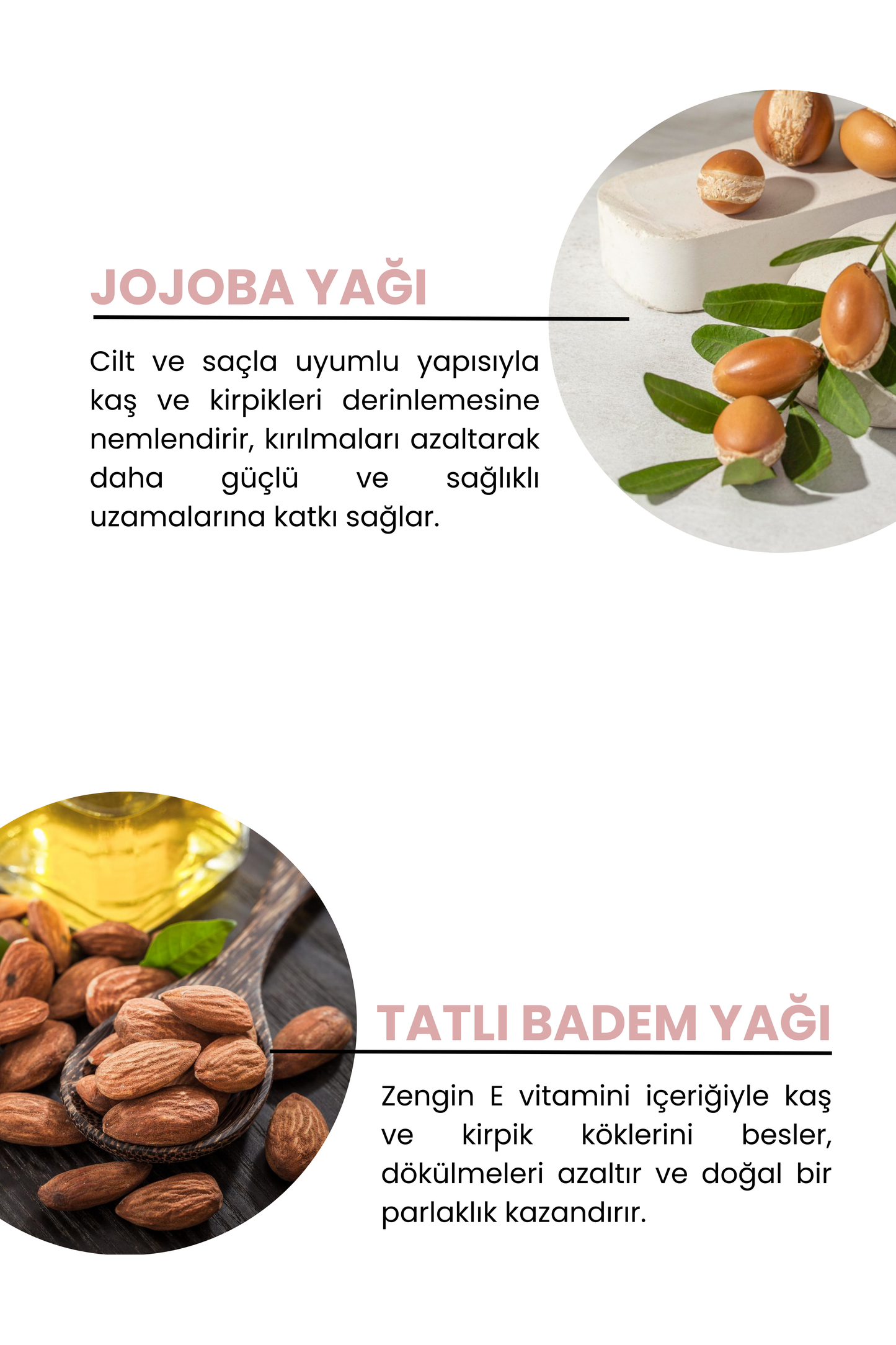 Kaş & Kirpik Bakım Serumu, Kaş Ve Kirpik Güçlendirici 18ml (Jojoba Yağı 30% + Tatlı Badem Yağı 40%)