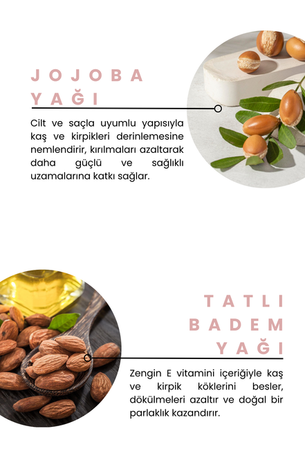 Kaş & Kirpik Bakım Serumu, Kaş Ve Kirpik Güçlendirici 18ml (Jojoba Yağı 30% + Tatlı Badem Yağı 40%)