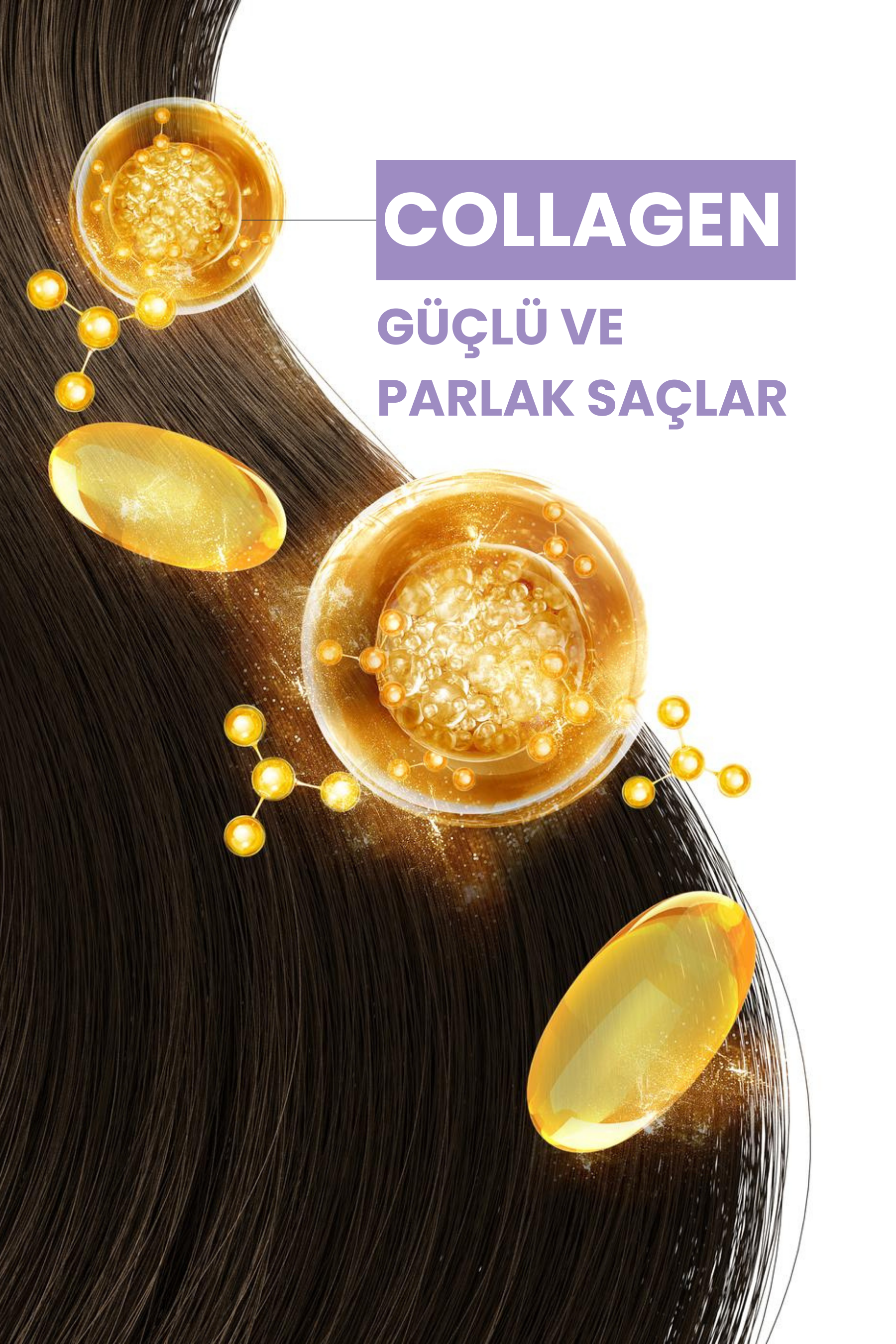 Kolajen Saç Bakım Serumu, Keratin Saç Serumu, Dökülme Karşıtı, 100ml (Collagen 1% + Keratin 2%)