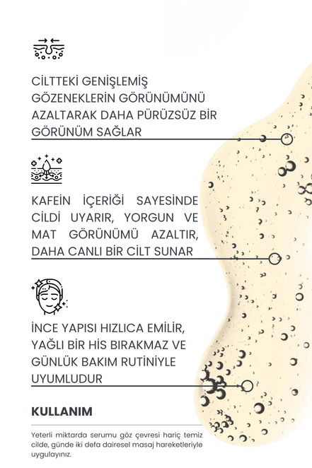 Gözenek Sıkılaştırıcı Cilt Serumu, Caffeine Solutions, 30ml (Salicylic Acid 2% + Lactic Acid 10%)
