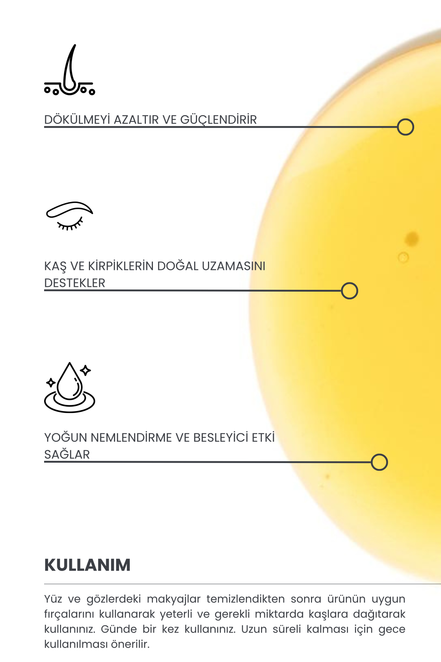 Kaş & Kirpik Bakım Serumu, Kaş Ve Kirpik Güçlendirici 18ml (Jojoba Yağı 30% + Tatlı Badem Yağı 40%)