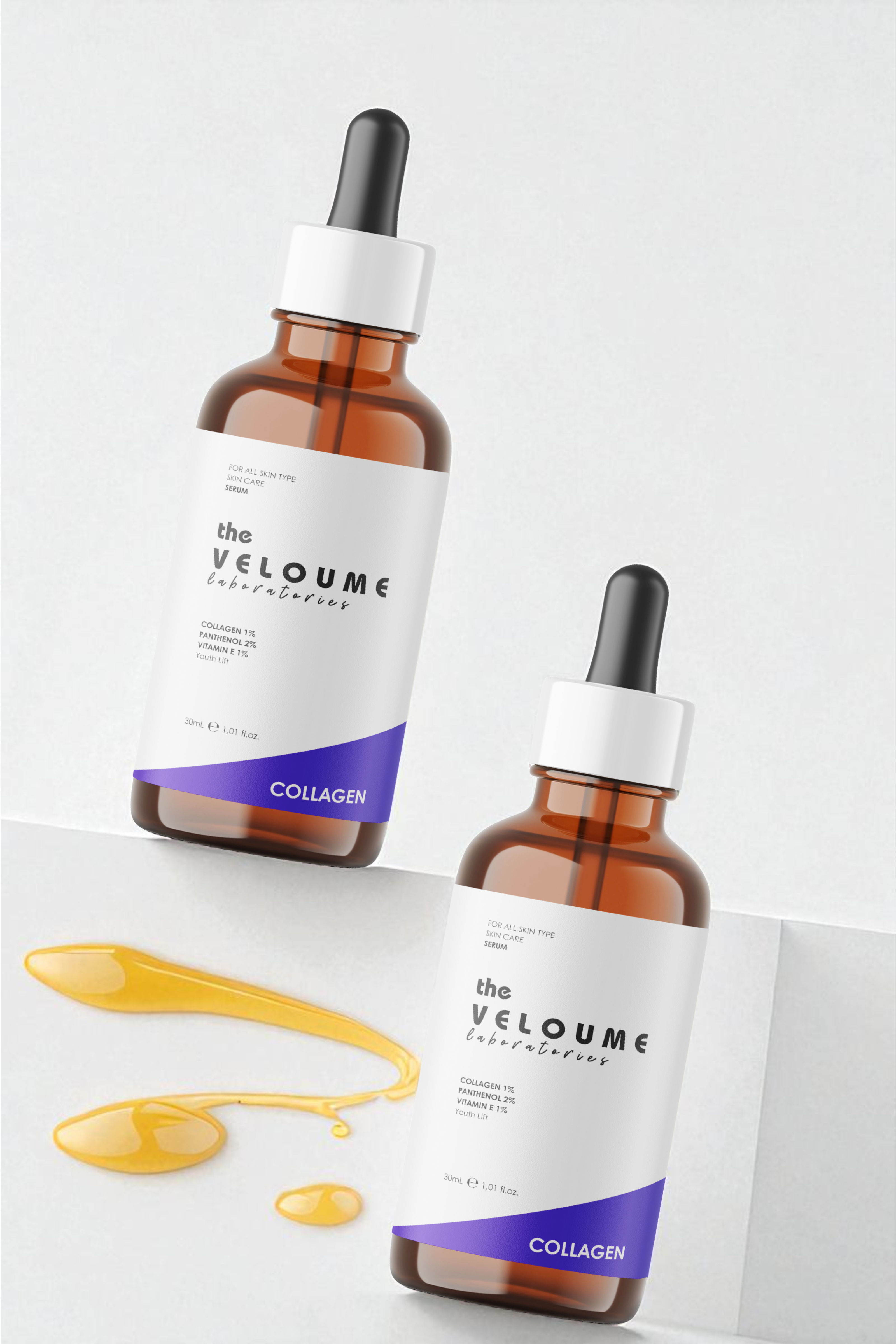 Kolajen Cilt Bakım Serumu, Yaşlanma Karşıtı, 30ml (Collagen 1% + Panthenol 2% + Vitamin E 1%)