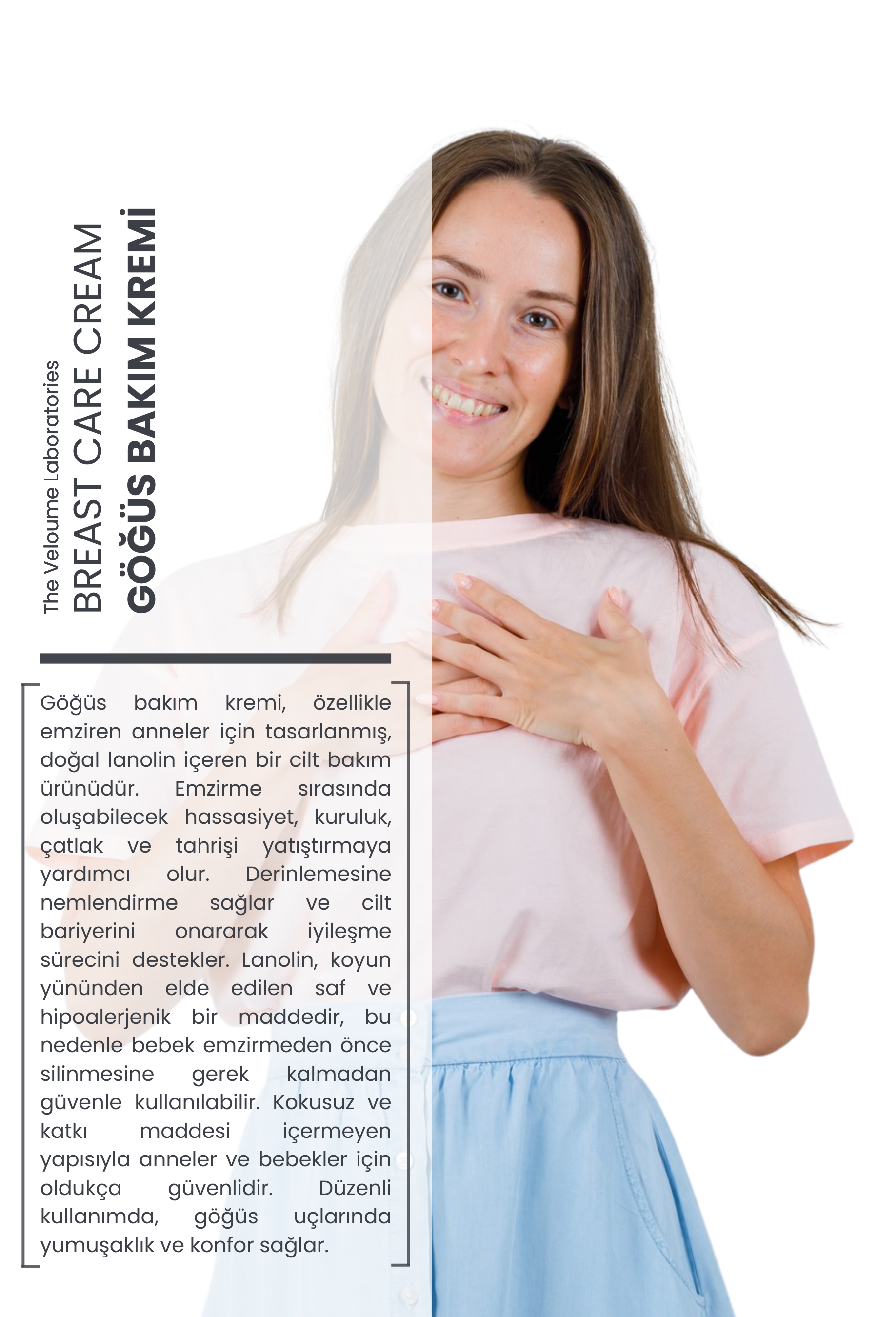 Nemlendirici Lanolin Göğüs Bakım Kremi, Göğüs Ucu Kremi, 100ml