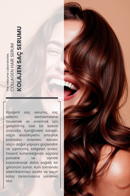 Kolajen Saç Bakım Serumu, Keratin Saç Serumu, Dökülme Karşıtı, 100ml (Collagen 1% + Keratin 2%)
