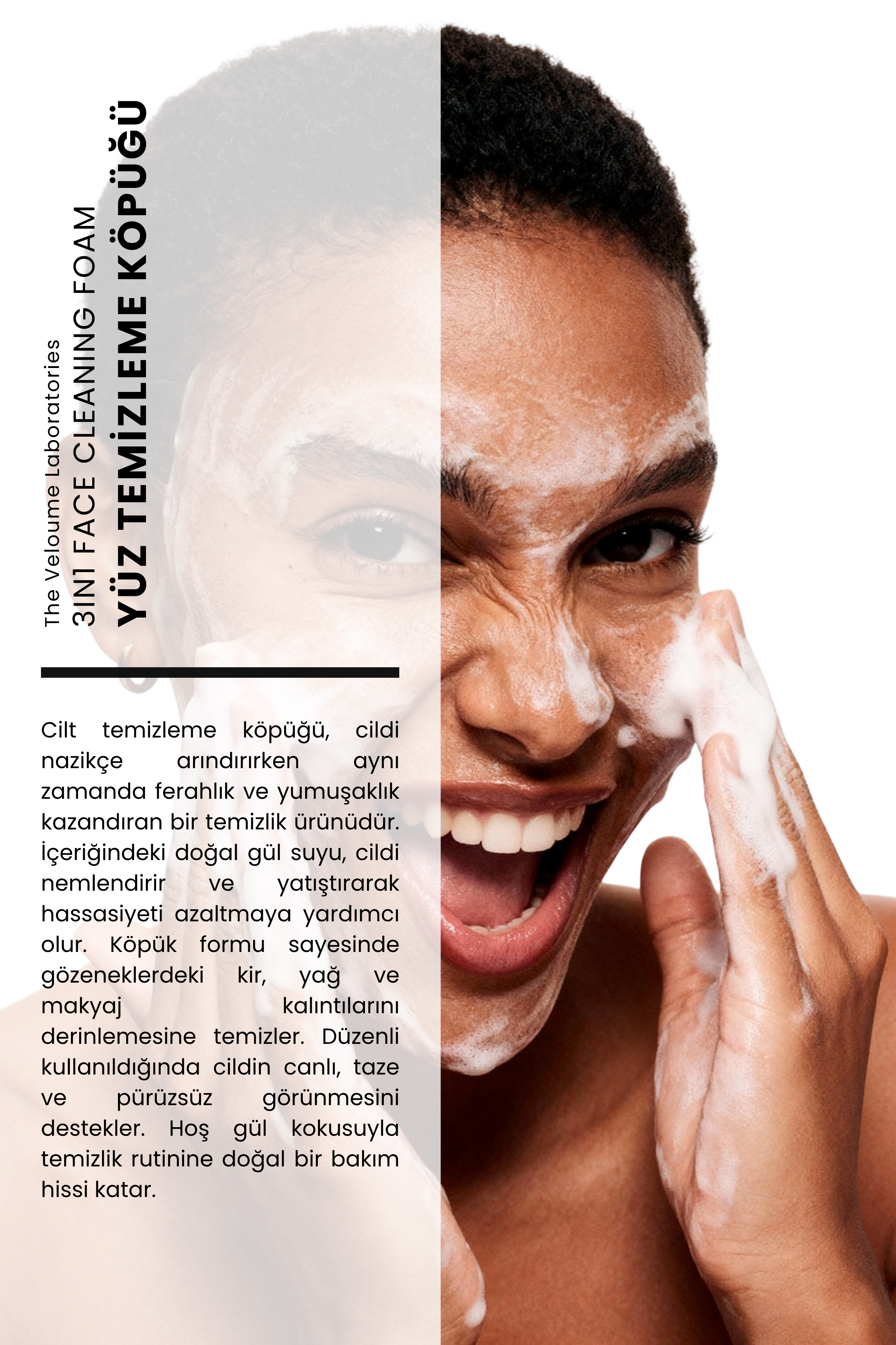 Hyaluronic Acid - Panthenol - 3 Aktif Yüz Temizleme Köpüğü, Gözenek Sıkılaştırıcı, 200ml